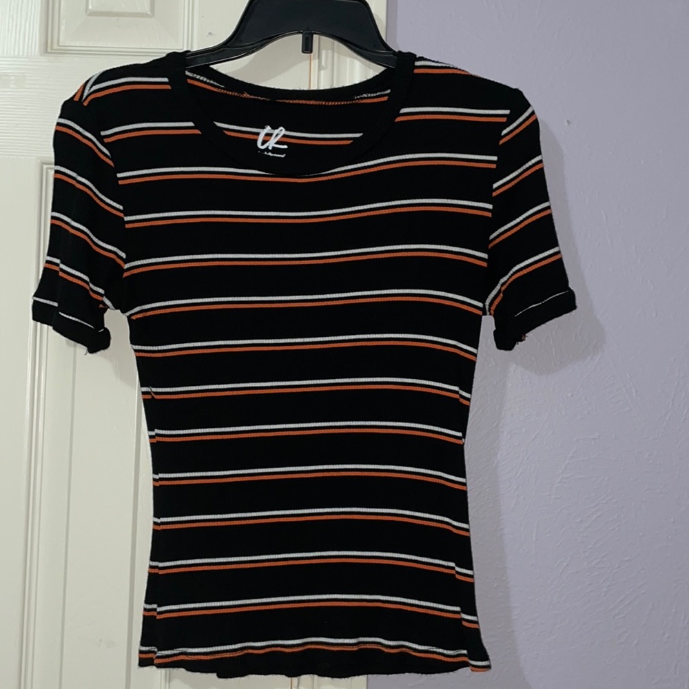 Charlotte Russe. medium. White and orange stripe